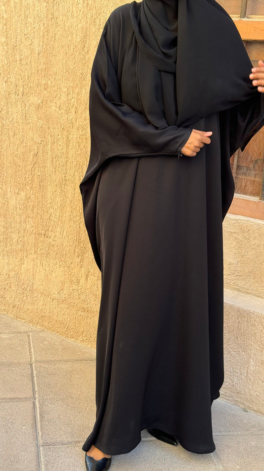 Black (Nada) Abaya with matching hijab